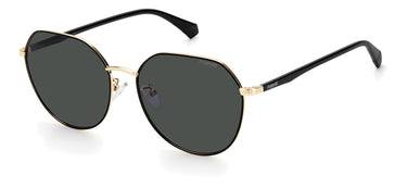 Women Polaroid Sunglasses: PLD 4106/G/S - Gold Black - SpecSMART Eye Clinic (Diagonal View)